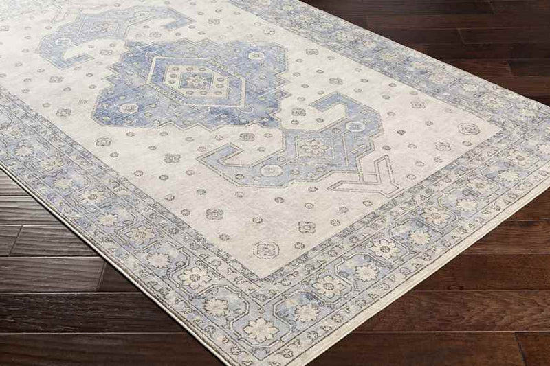 Teramo Traditional Bright Blue Area Rug