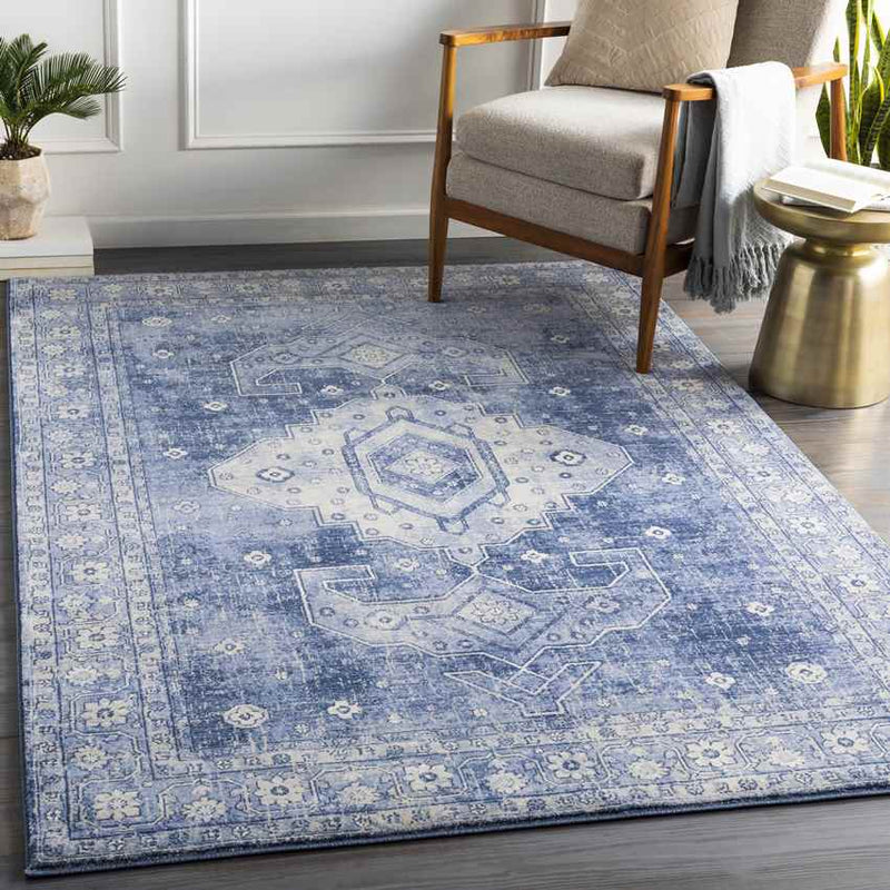 Teramo Traditional Navy Area Rug