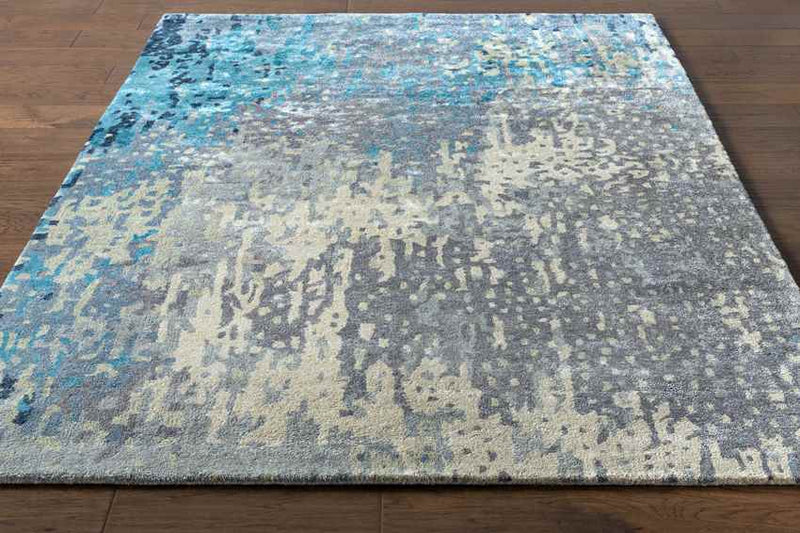 Abril Modern Teal Area Rug