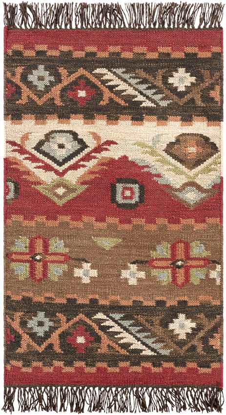 Claudette Rustic Dark Brown Area Rug