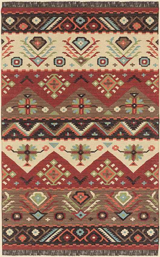 Claudette Rustic Dark Brown Area Rug