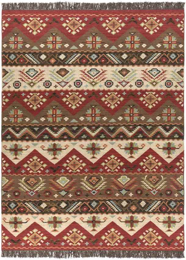 Claudette Rustic Dark Brown Area Rug