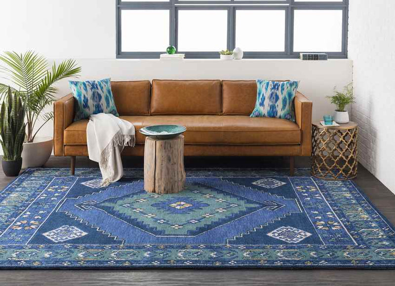 Etoile Traditional Navy Area Rug