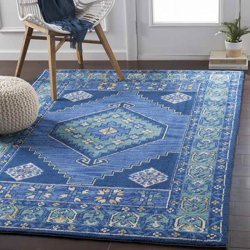 Etoile Traditional Navy Area Rug