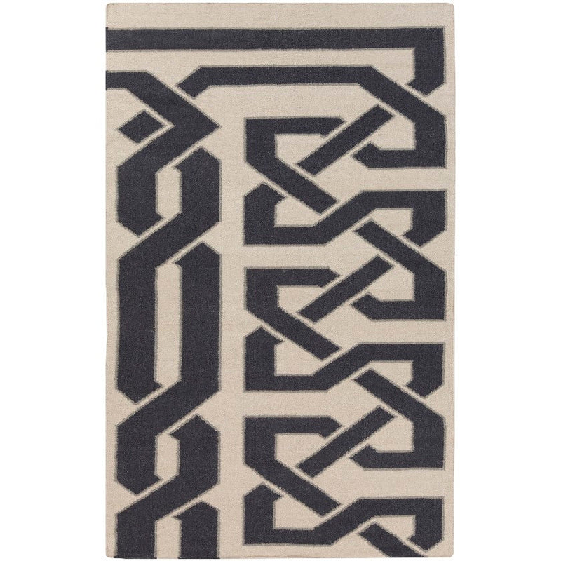 Akhiok Global White/Black Area Rug