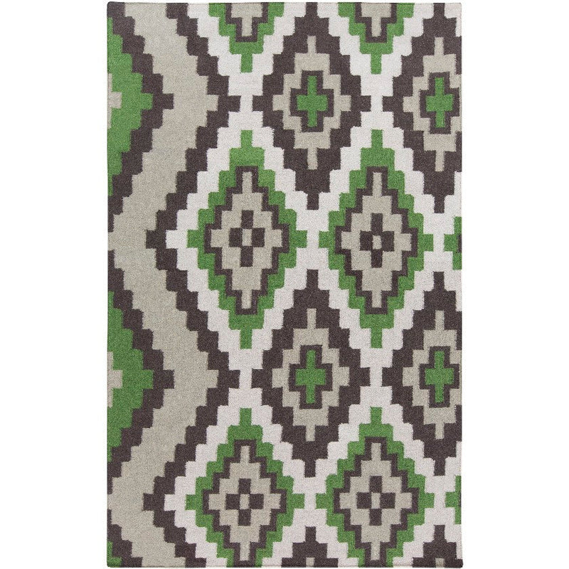 Ailey Global Black/Green Area Rug