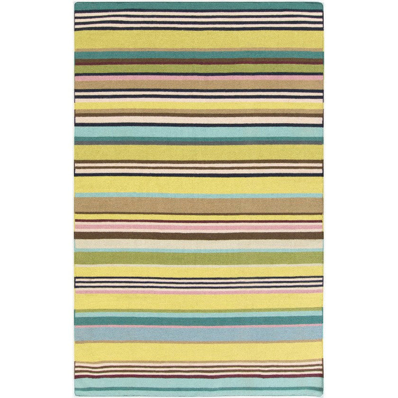 Akutan Modern Lime/Teal Area Rug