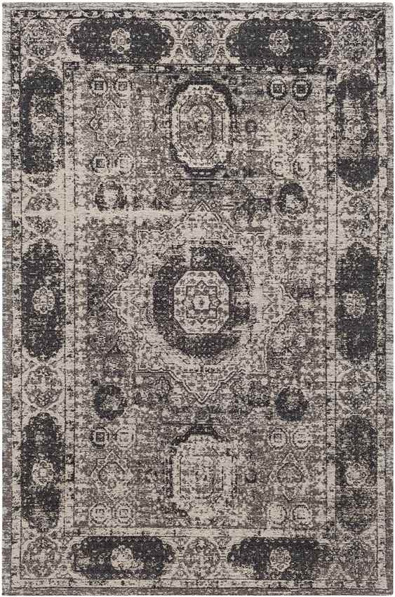 Pesaro Traditional Dark Brown/Charcoal Area Rug