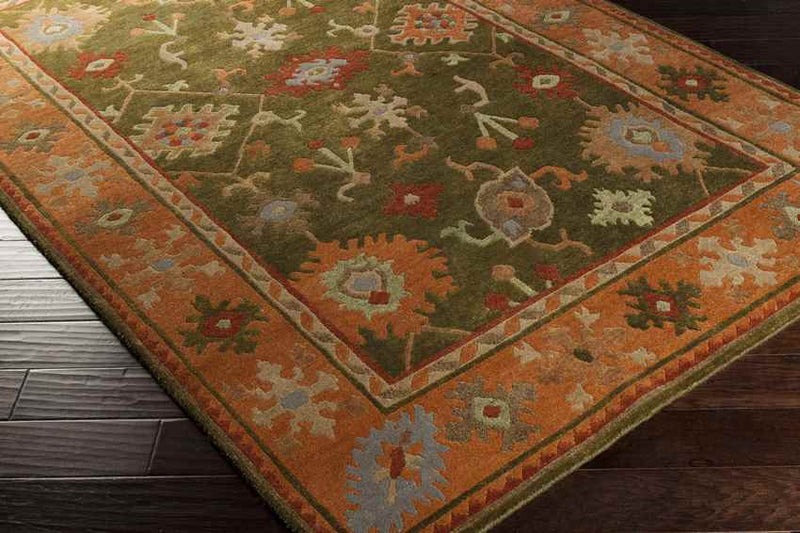 Allakaket Global Dark Green/Burnt Orange Area Rug