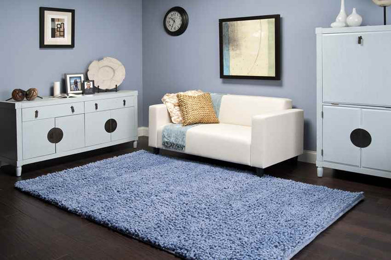 Geron Modern Sky Blue Area Rug