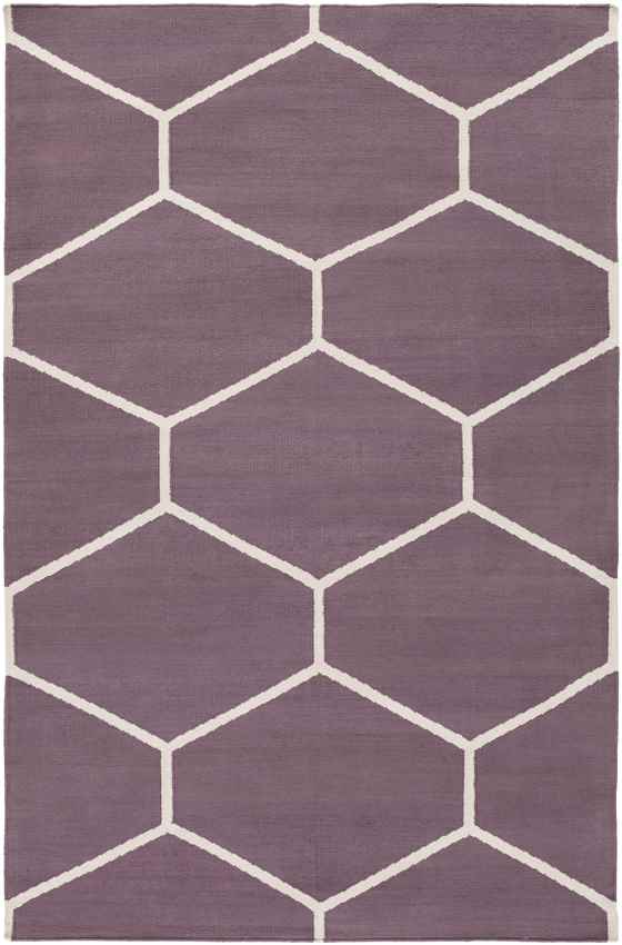 Arvada Modern Ivory/Eggplant Area Rug