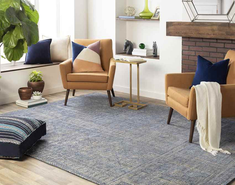 Jaimie Traditional Dark Blue Area Rug