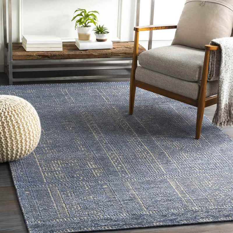 Jaimie Traditional Dark Blue Area Rug