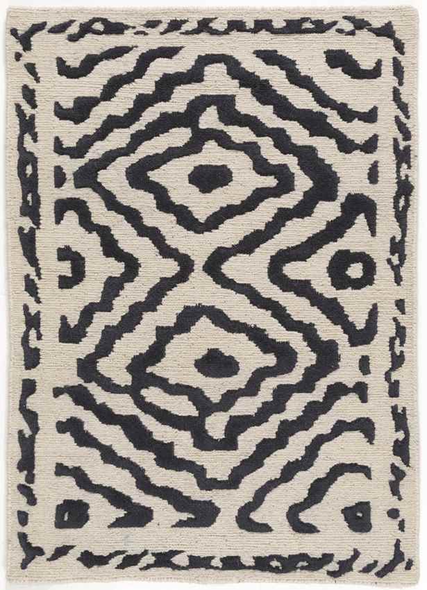 Ashland Modern Black/Tan Area Rug