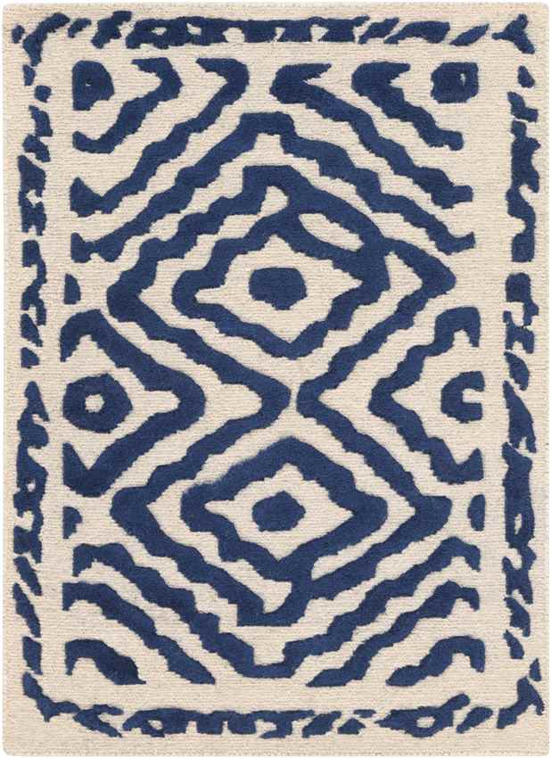 Ashland Modern Blue/Ivory Area Rug