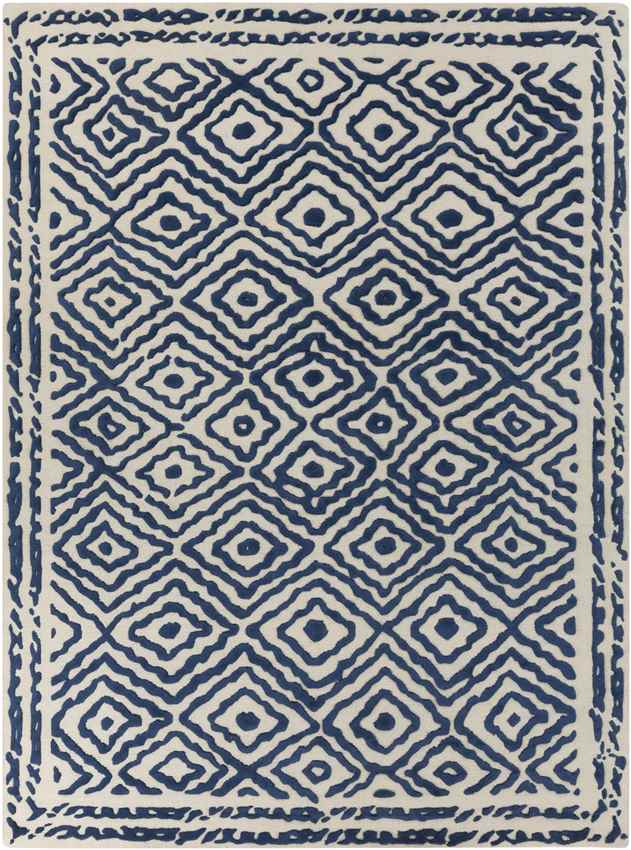 Ashland Modern Blue/Ivory Area Rug