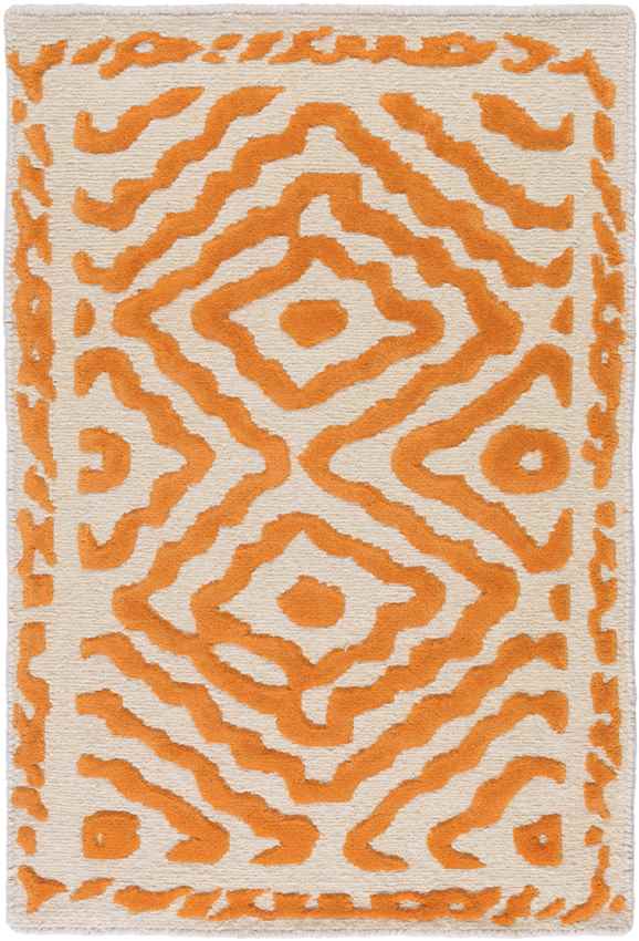 Ashland Modern Burnt Orange/Beige Area Rug