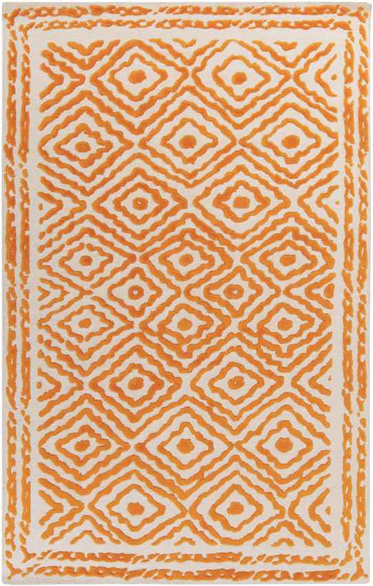 Ashland Modern Burnt Orange/Beige Area Rug