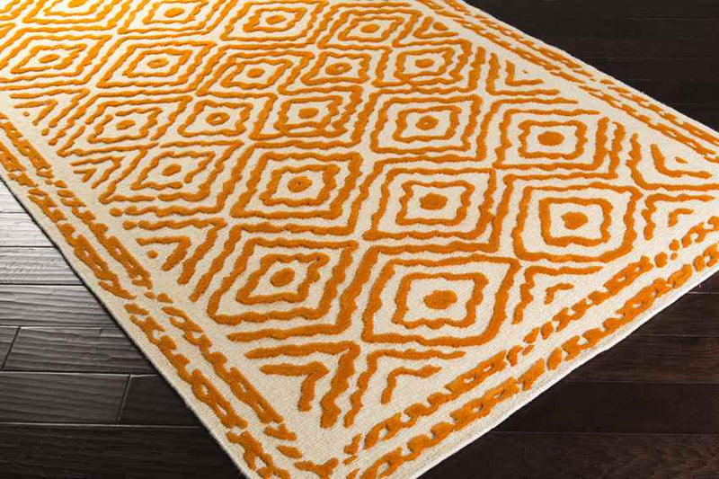 Ashland Modern Burnt Orange/Beige Area Rug