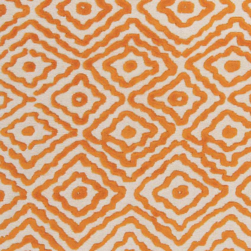 Ashland Modern Burnt Orange/Beige Area Rug