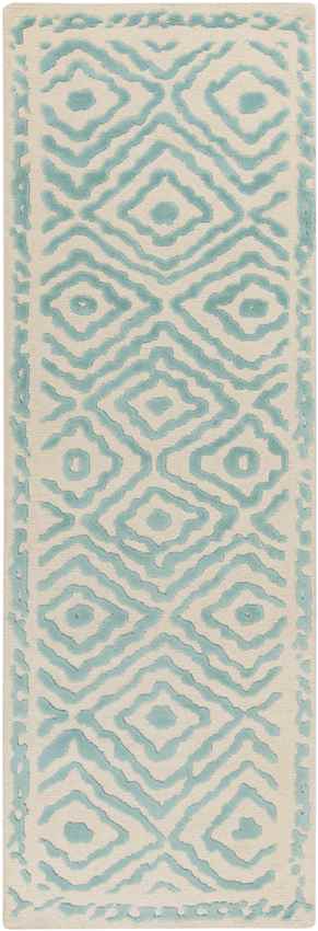 Ashland Modern Teal/Beige Area Rug