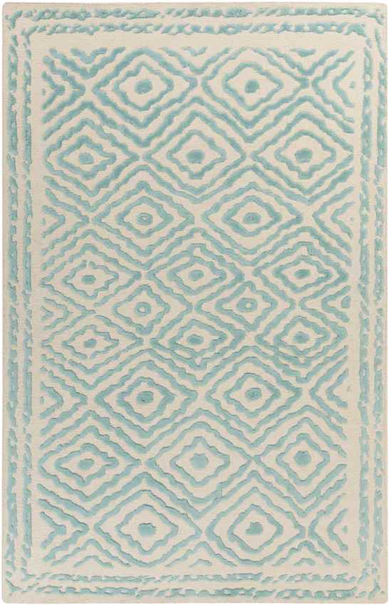 Ashland Modern Teal/Beige Area Rug