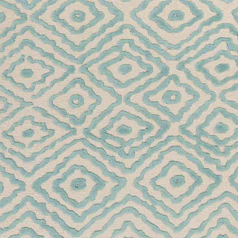 Ashland Modern Teal/Beige Area Rug