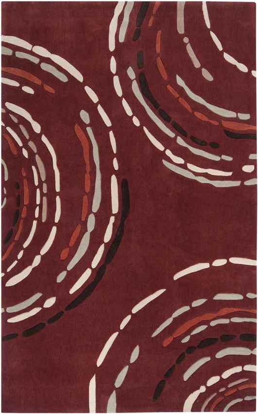 Atlantis Modern Garnet/Black Area Rug