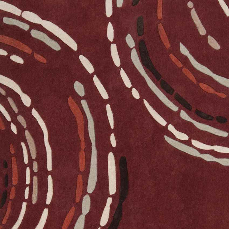 Atlantis Modern Garnet/Black Area Rug