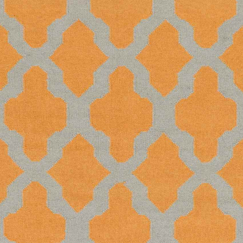 Woold Modern Orange/Grey Area Rug