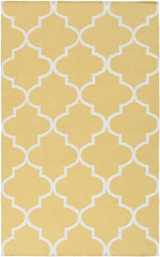 Woord Modern Yellow/White Area Rug