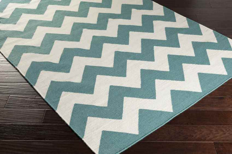 Wordragen Modern Teal Area Rug