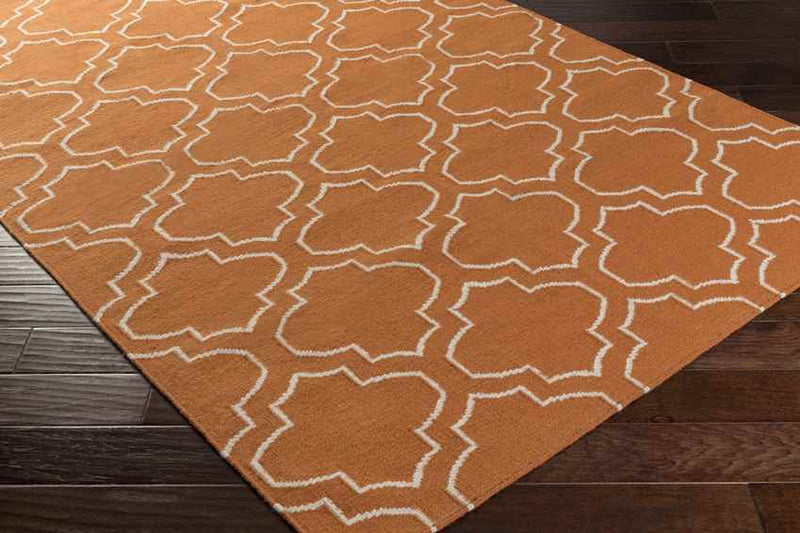 Avon Modern Bright Orange Area Rug