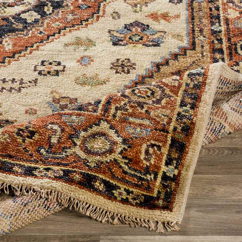 Lauren Traditional Burnt Orange Area Rug