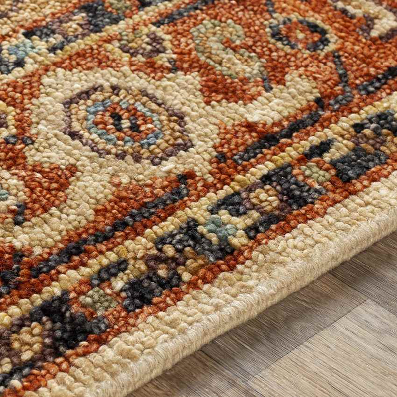 Lauren Traditional Burnt Orange Area Rug