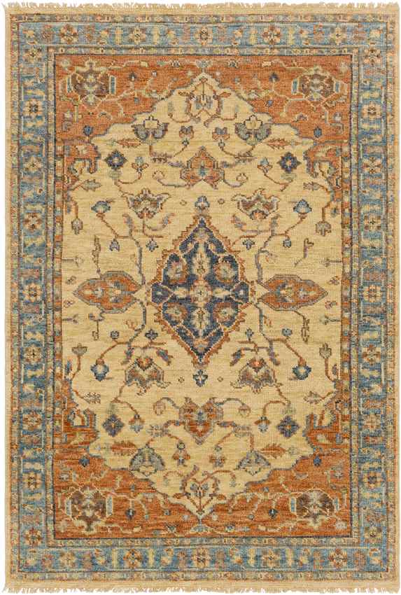 Laverne Traditional Burnt Orange Area Rug