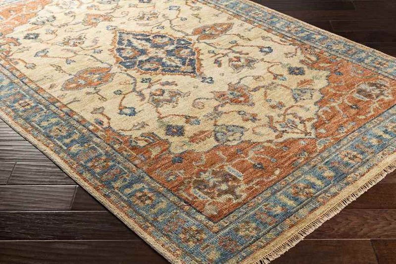 Laverne Traditional Burnt Orange Area Rug