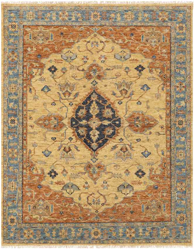 Laverne Traditional Burnt Orange Area Rug