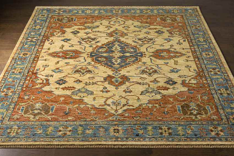 Laverne Traditional Burnt Orange Area Rug