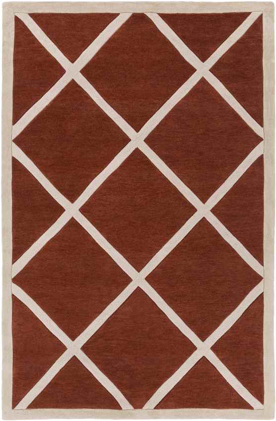 Baldwin Modern Burnt Orange Area Rug