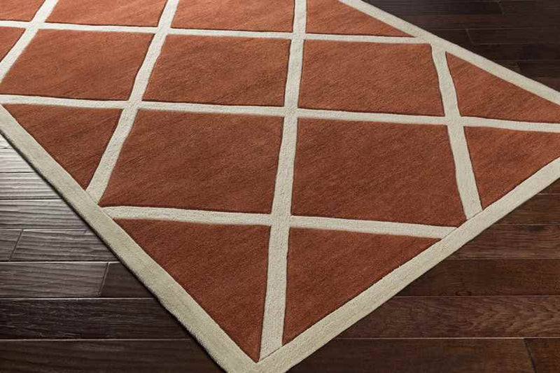 Baldwin Modern Burnt Orange Area Rug