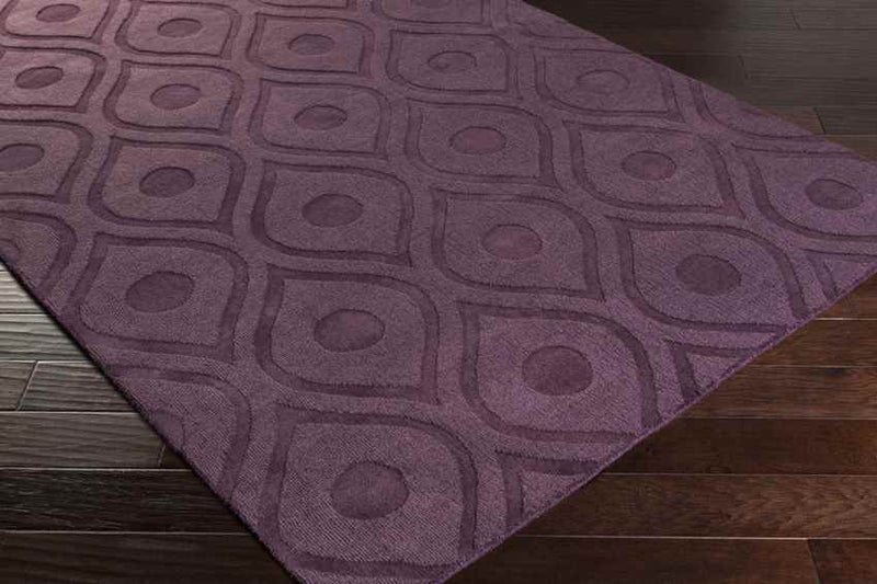 Bantam Modern Dark Purple Area Rug