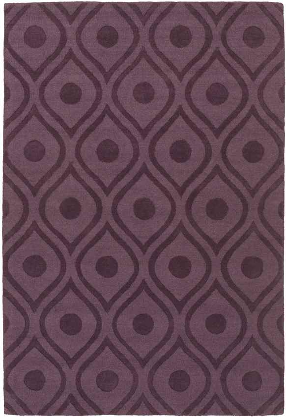 Bantam Modern Dark Purple Area Rug