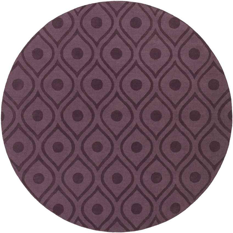 Bantam Modern Dark Purple Area Rug