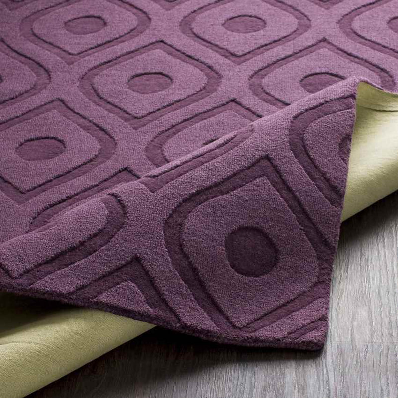 Bantam Modern Dark Purple Area Rug