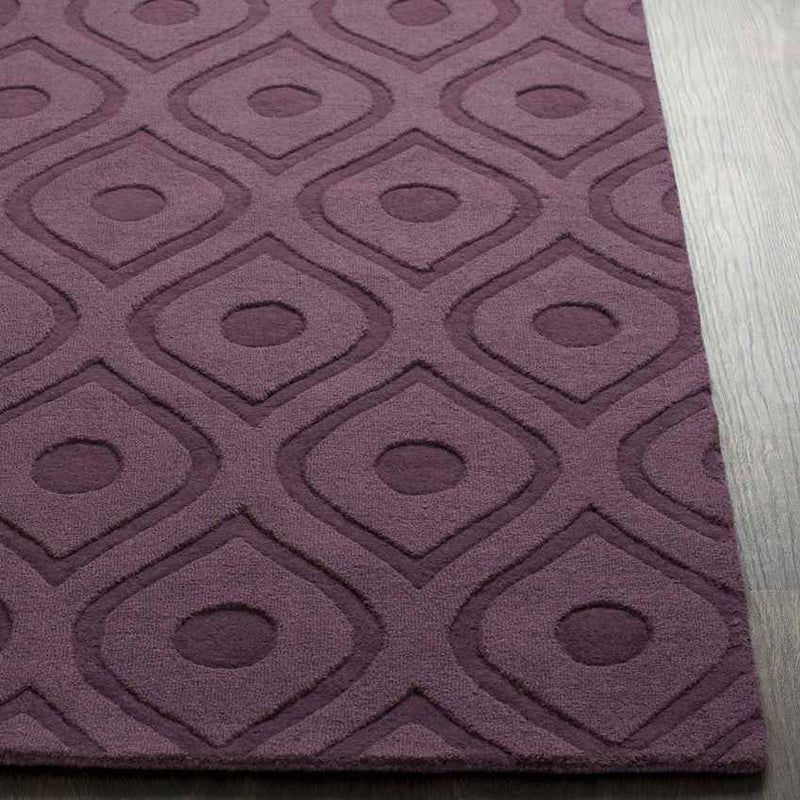 Bantam Modern Dark Purple Area Rug