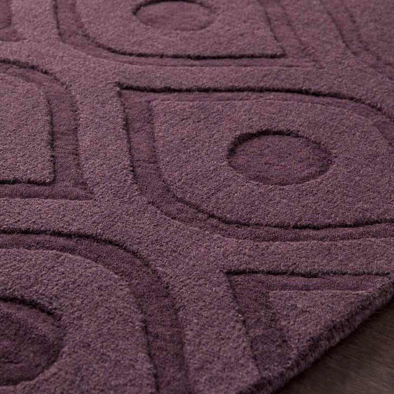 Bantam Modern Dark Purple Area Rug