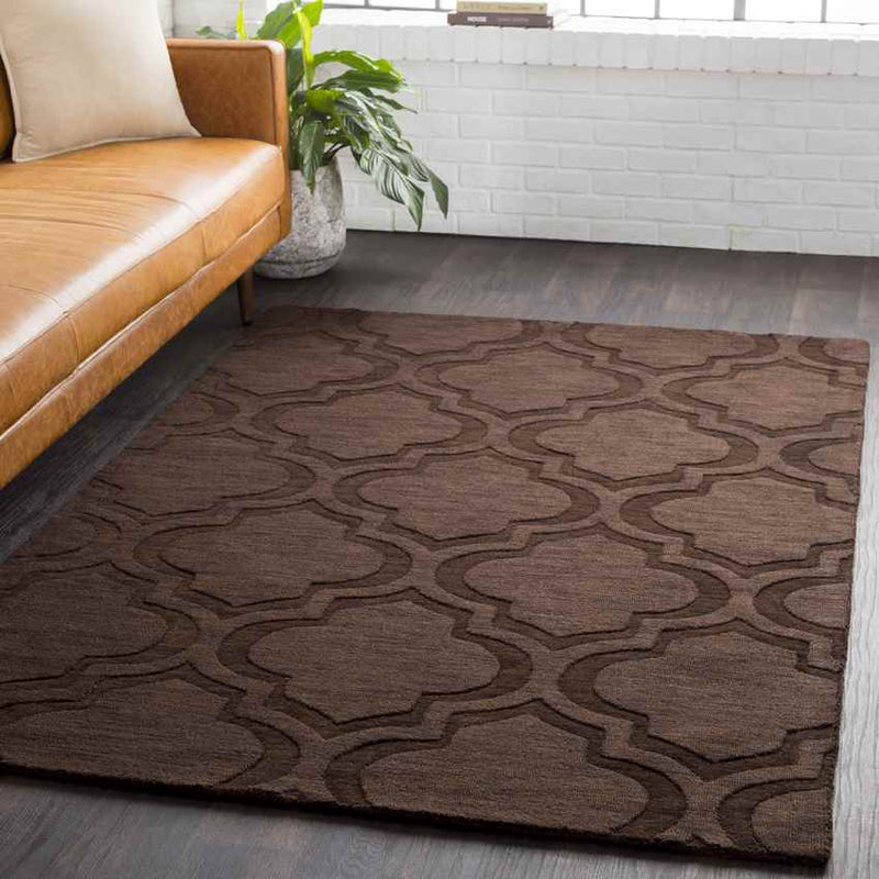 Bergerac Modern Dark Brown Area Rug