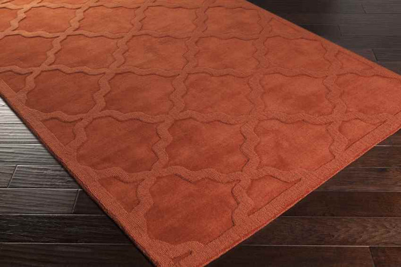 Ermont Modern Coral Red Area Rug