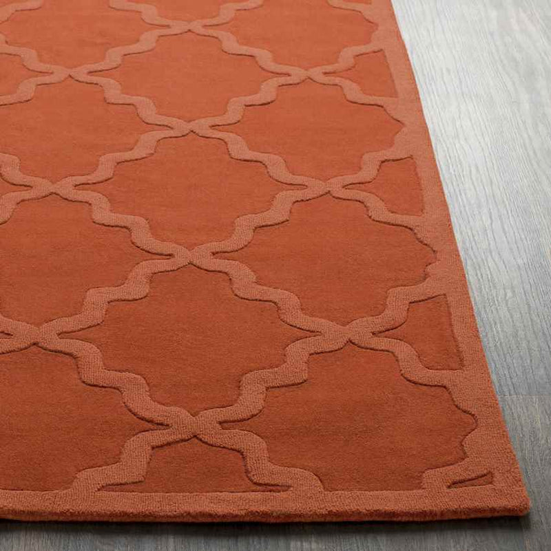 Ermont Modern Coral Red Area Rug